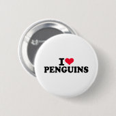 Ik hou van pinguïns ronde button 5,7 cm (Voorkant /achterkant)