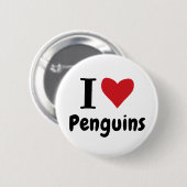 Ik hou van pinguïns ronde button 5,7 cm (Voorkant /achterkant)