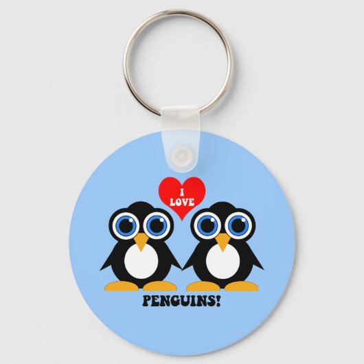 Ik hou van pinguïns sleutelhanger (Voorkant)
