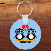 Ik hou van pinguïns sleutelhanger (Voorkant)