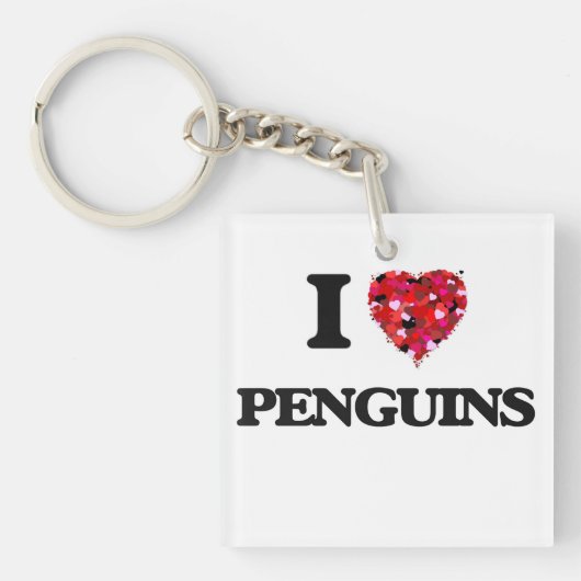 Ik hou van pinguïns sleutelhanger (Voorkant)
