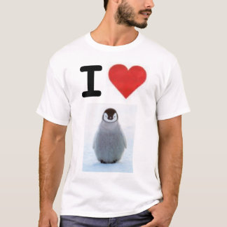 Ik hou van pinguïns t-shirt