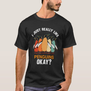 Ik hou van pinguïns, vintage t-shirt