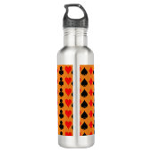 Ik hou van Pinochle seizoen verbrand Sinaasappel Waterfles (Achterkant)