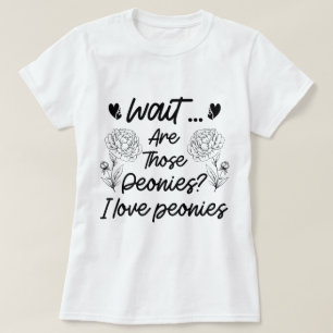 Ik hou van pioenrozen Botanische bloemen liefhebbe T-shirt