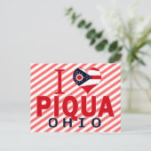 Ik hou van Piqua, Ohio Briefkaart (Staand voorkant)