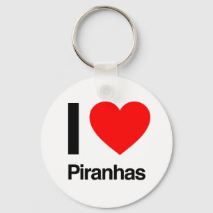 ik hou van piranhas sleutelhanger