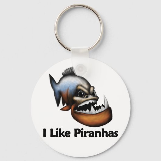Ik hou van Piranhas Sleutelhanger (Voorkant)