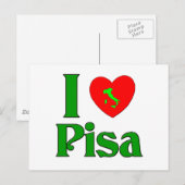 Ik hou van Pisa Italië Briefkaart (Voorkant / Achterkant)