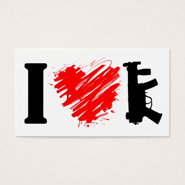 Ik hou van Pistolen Visitekaartje (Voorkant)