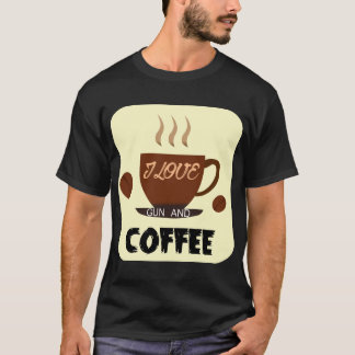 Ik hou van Pistool en koffie T-shirt - Bold Lifest
