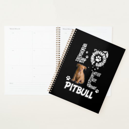 Ik hou van Pitbull-honden Planner (Display)