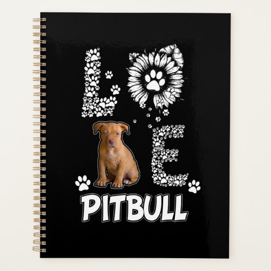 Ik hou van Pitbull-honden Planner (Voorkant)