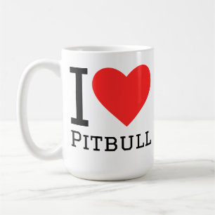 Ik hou van pitbull koffiemok