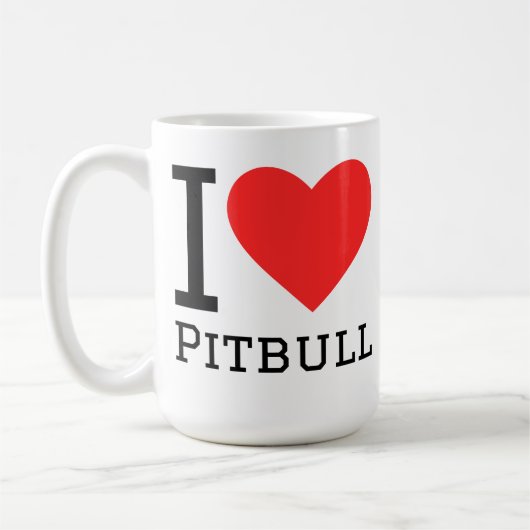 Ik hou van pitbull koffiemok (Links)