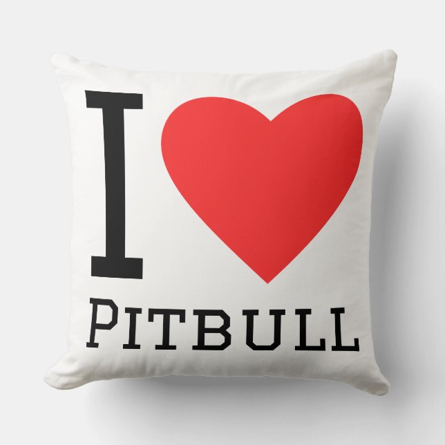 Ik hou van pitbull kussen (Voorkant)