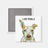 Ik hou van Pitbulls Magnet (Voorkant / Achterkant)