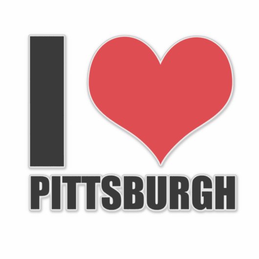 Ik hou van Pittsburg Sticker (Voorkant)