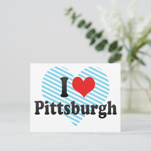 Ik hou van Pittsburgh Briefkaart (Staand voorkant)