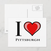 Ik hou van Pittsburgh Briefkaart (Voorkant / Achterkant)