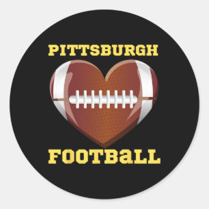 Ik hou van Pittsburgh Football hart vrouwen peuter Ronde Sticker