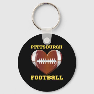 Ik hou van Pittsburgh Football hart vrouwen peuter Sleutelhanger