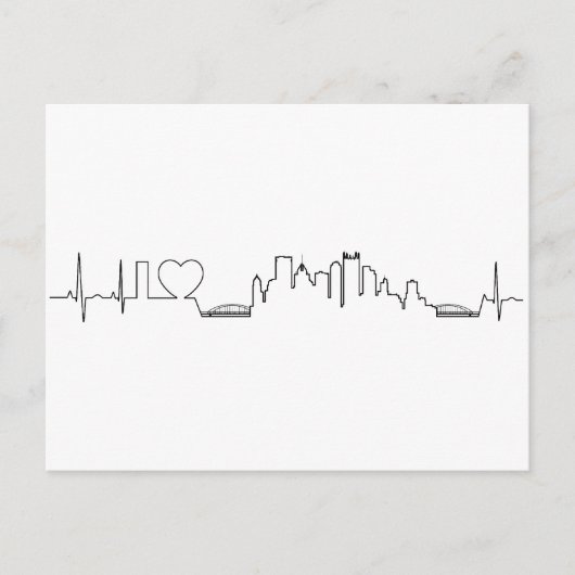 Ik hou van Pittsburgh in een uitzonderlijke ecg st Briefkaart (Voorkant)