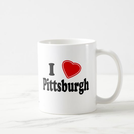 Ik hou van Pittsburgh Koffiemok (Rechts)
