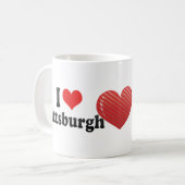 Ik hou van Pittsburgh Koffiemok (Voorkant links)