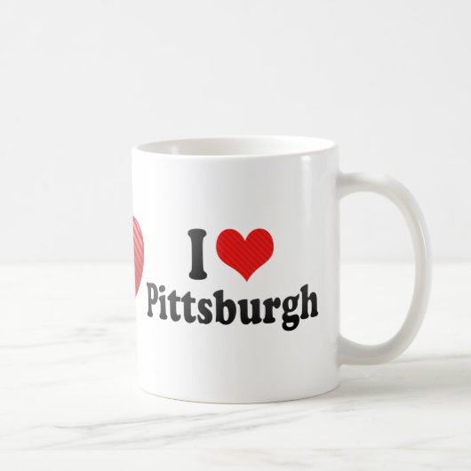 Ik hou van Pittsburgh Koffiemok (Rechts)