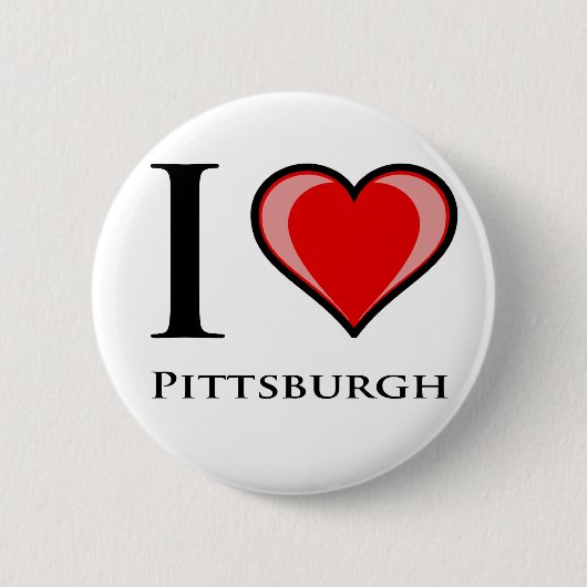 Ik hou van Pittsburgh Ronde Button 5,7 Cm (Voorkant)