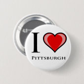 Ik hou van Pittsburgh Ronde Button 5,7 Cm (Voorkant /achterkant)