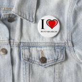Ik hou van Pittsburgh Ronde Button 5,7 Cm (In situ)