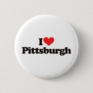 Ik hou van Pittsburgh Ronde Button 5,7 Cm