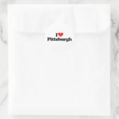 Ik hou van Pittsburgh Ronde Sticker (Tas)