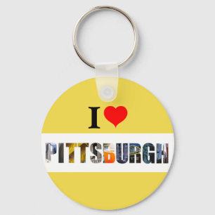 Ik hou van Pittsburgh Sleutelhanger