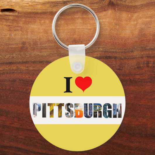 Ik hou van Pittsburgh Sleutelhanger (Achterkant)