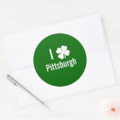 Ik hou van Pittsburgh St Patricks Day Ronde Sticker (Envelop)