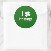 Ik hou van Pittsburgh St Patricks Day Ronde Sticker (Tas)