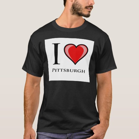 Ik hou van Pittsburgh T-shirt (Voorkant)