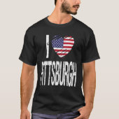 Ik hou van Pittsburgh T-shirt (Voorkant)