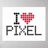 Ik hou van pixel poster (Voorkant)
