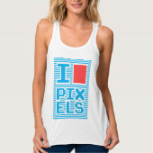 Ik hou van Pixels, geek, Tanktop (Voorkant)