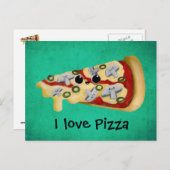 Ik hou van Pizza Briefkaart (Voorkant / Achterkant)