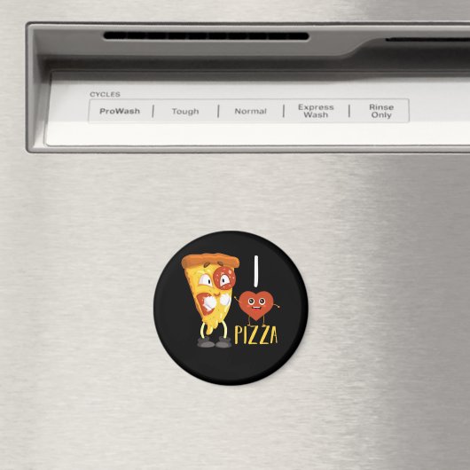 Ik hou van Pizza Cute Pizza Slice Magneet (Insitu (Vaatwasser))