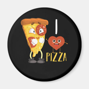 Ik hou van Pizza Cute Pizza Slice Magneet