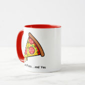 Ik hou van pizza...en jij bent grappig mok (Voorkant links)