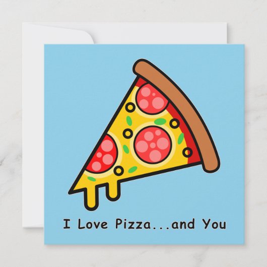 Ik hou van Pizza...en jij Funny Palentine's Day Ka Kaart (Voorkant)