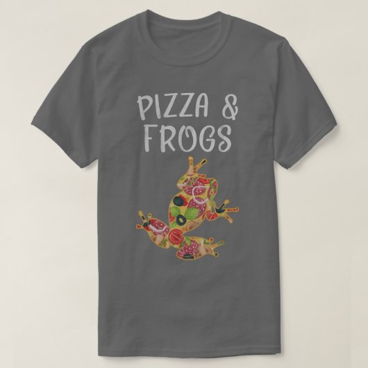 Ik hou van Pizza en kikkers Funny Frog Pizza Lover T-shirt (Design voorkant)