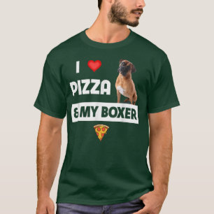 Ik hou van Pizza en mijn baas Dog eigenaar Peppero T-shirt